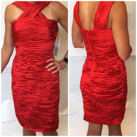 Calvin Klein Dresses & Skirts - NWT Calvin Klein Nordstrom Ruched Red Cocktail sz6